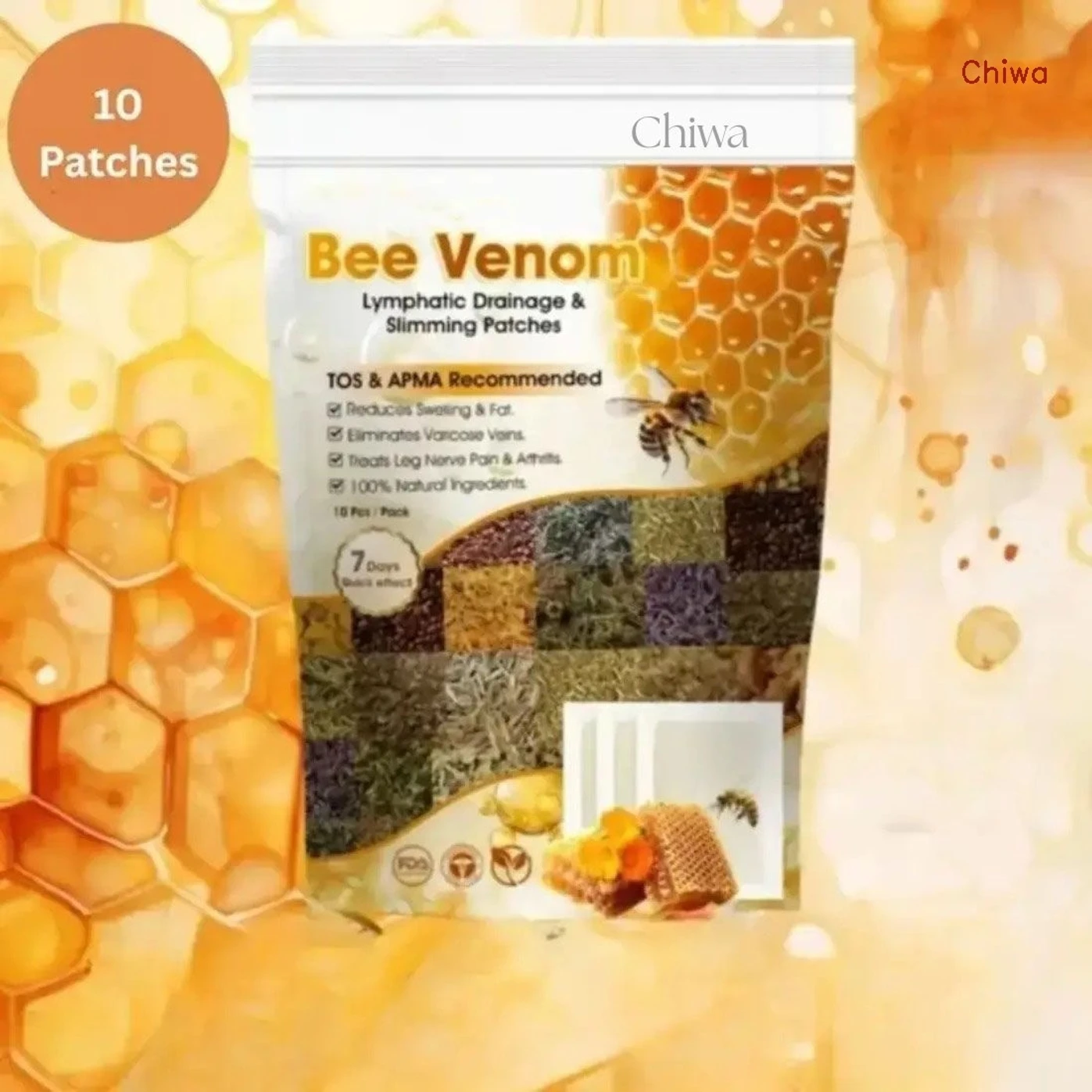 CHIWA Bee Venom Lymphatic Drainage & Slimming Foot Patches – Calm Days