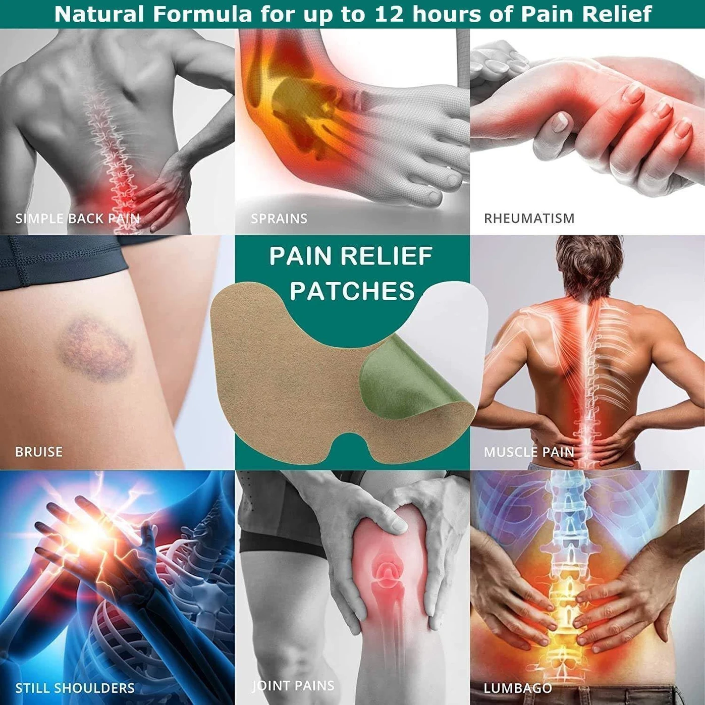 Laxit Knee Pain Relief Herbal Patches Ayurvedic Patch Sticker Relief Joint Knee Pain Plaster & Patch - Image 3