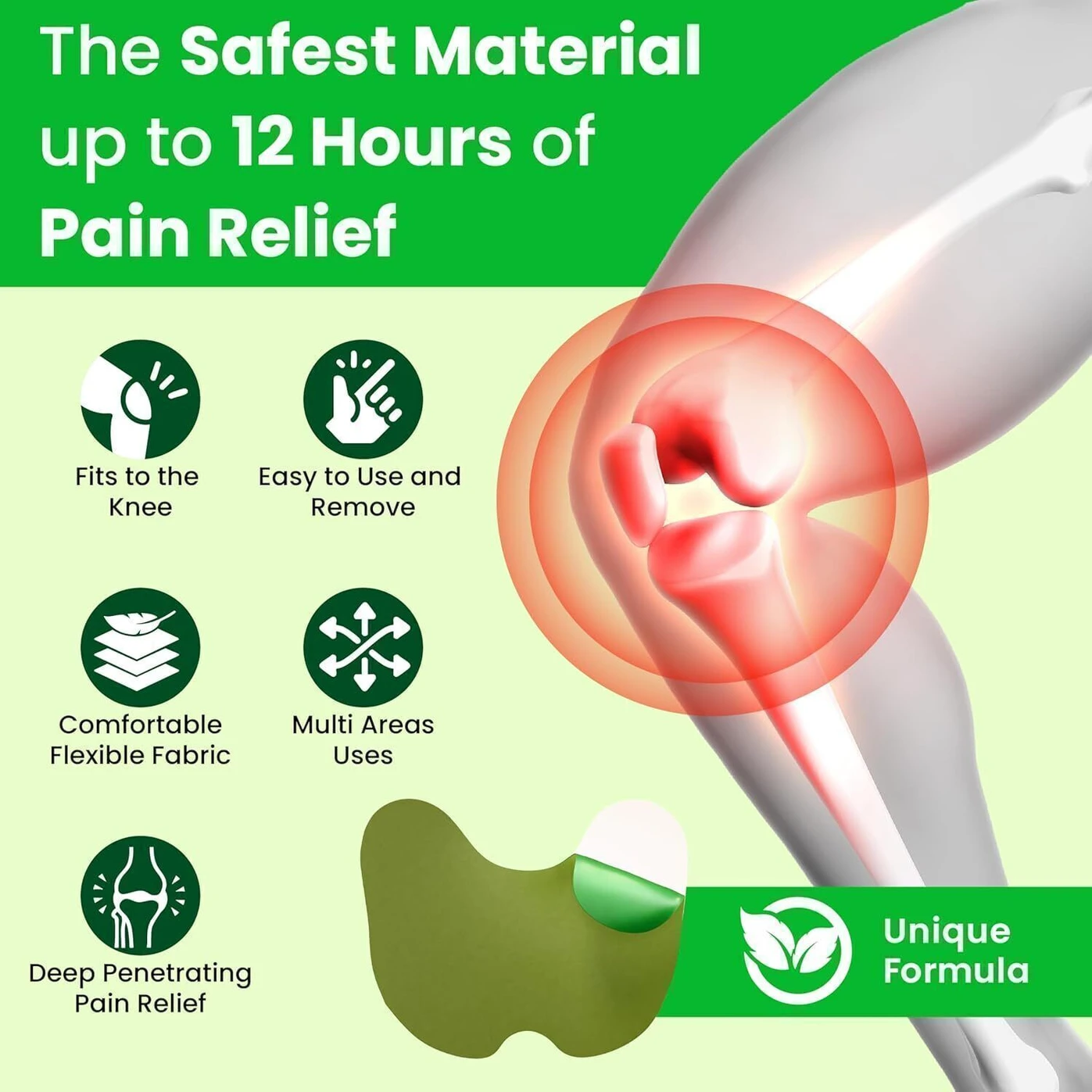 Laxit Knee Pain Relief Herbal Patches Ayurvedic Patch Sticker Relief Joint Knee Pain Plaster & Patch - Image 6