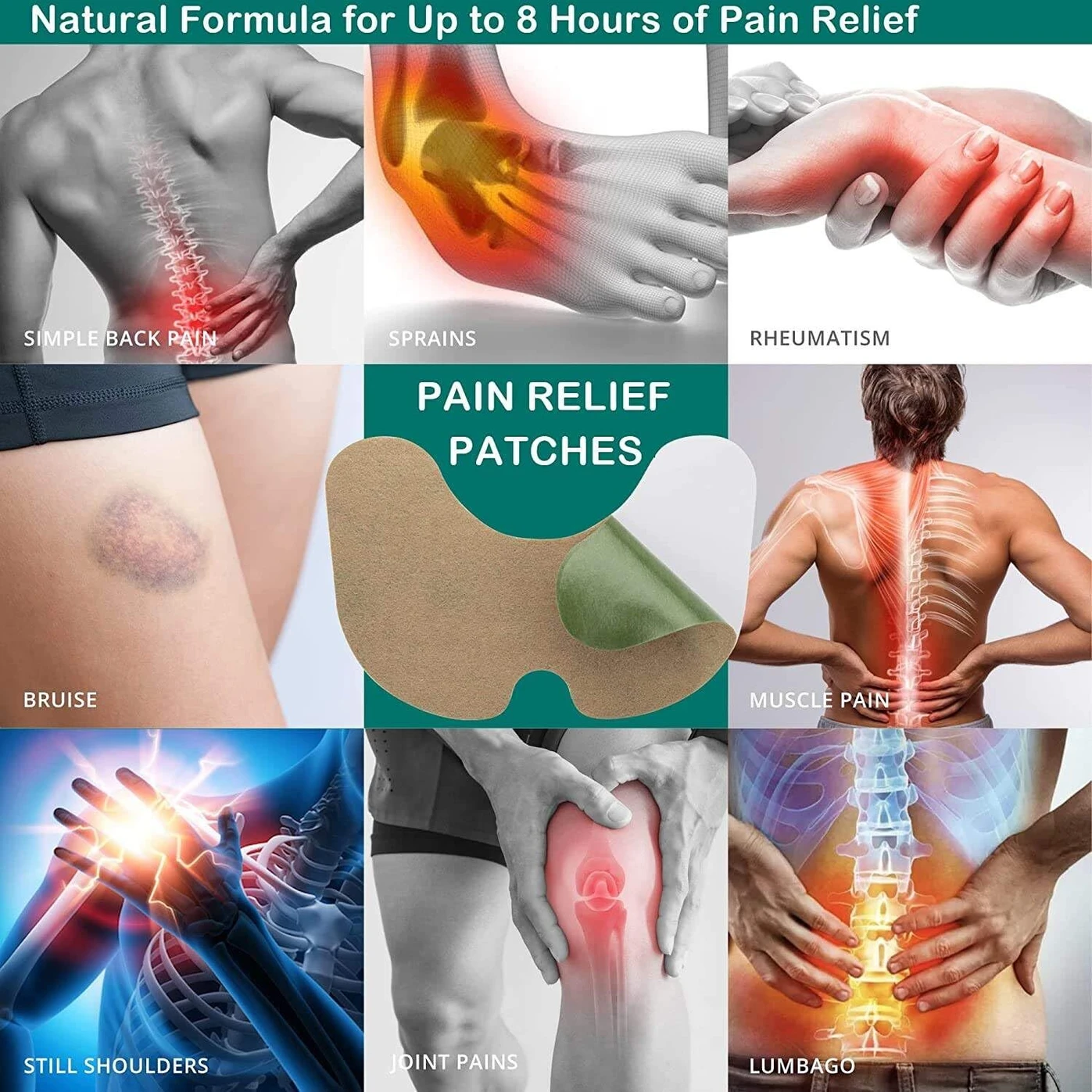 Laxit Pain Relief 100% Herbal Patches Sticker Knee Body Joint Pain Ayurvedic Patch Plaster & Patch - Image 4